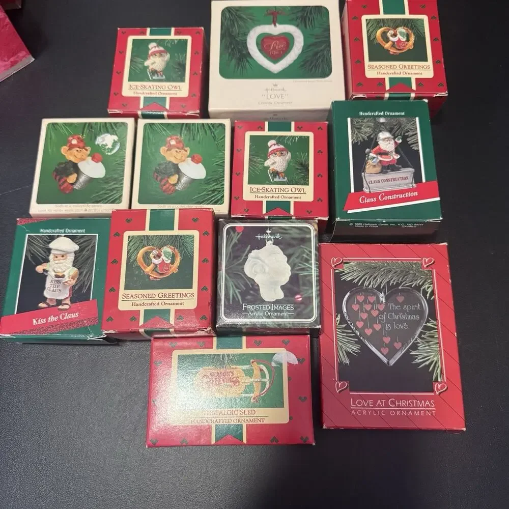 Vintage 80's Hallmark Keepsake Christmas Ornaments w/ Boxes Lot of 12